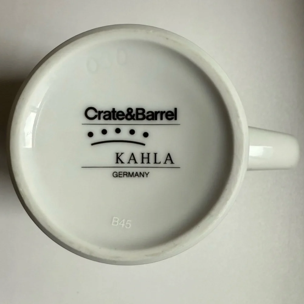 Crate & Barrel Kahla Scribble Mug and Saucer